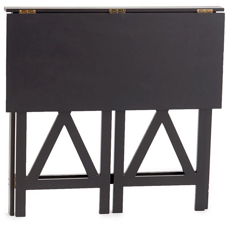 The Lakeside Collection Crisscross Folding Office Furniture - Walnut Desk, 1 of 7