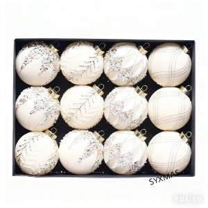 12 Pcs 3.15" Christmas Tree Ornaments Set, Christmas Ball Decorations, Suitable for Christmas Party, Holiday Wedding Indoor and Outdoor Decoration - 1 of 1