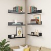 FurnitureR Floating Shelves for Wall, 15.75 Inch Wide Shelves for Decor Storage, Wall Mounted Wooden Shelves for Bedroom, Black - 3 of 4