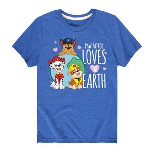 Boys' - Paw Patrol - Loves Earth Short Sleeve Graphic T-Shirt - 1 of 4