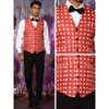Lars Amadeus Men's Slim Fit V-Neck Sleeveless Polka Dots Pattern Vest - 4 of 4