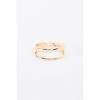 Slickblue Gold Double Band Ring, Chic and Elegant Design, Stylish Fashion Jewelry, 0.7" Diameter - 3 of 3
