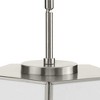 Progress Lighting Latham 3-Light Semi-Flush Mount, Brushed Nickel, White Art Glass. - 2 of 3