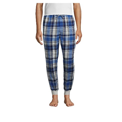 Lands' End Men's Tall Flannel Jogger Pajama Pants - Medium Tall ...