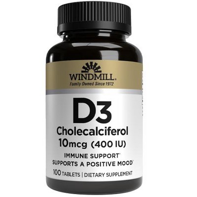 Windmill Vitamin D3 400 IU - 100 Tablets