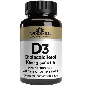 Windmill Vitamin D3 400 IU - 100 Tablets - 1 of 2
