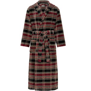 ADR Men's Robe, Plush Fleece Hooded Bathrobe Man, Long Warm Cozy Bath Robe Man - 1 of 4
