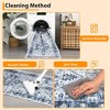 Washable Area Rug Vintage Distressed Rug,Thin Floor Carpet, Foldable Stain Resistant Rug, Faux Wool Rug for Kitchen, Bedroom, Living Room - 4 of 4
