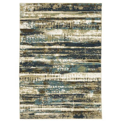 Oriental Weavers Reed RE02A Beige/ Blue Indoor Area Rug - 3'3" x 5'
