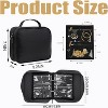 Waterproof Anti-Tarnish Travel Jewelry Box, Foldable Organizer with 36 Compartments for Earrings & Rings, Black - 2 of 4