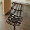 Resenkos Counter Bar Stools, Counter Stool,Set of 2 Rattan Bar Stool, 360 Swivel Bar Chair, Counter Height Chair with Footrest,Brown Black - 2 of 4
