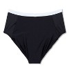 Women's Post Mastectomy High-Waist Medium Coverage Bikini Bottom - Shade & Shore™ Black - 2 of 3