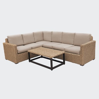 Avalon 5pc Outdoor Sectional - Tan - Leisure Made