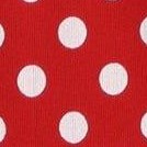red w/ white polka dot