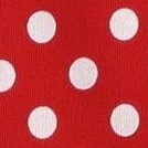 red w/ white polka dot
