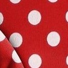 red w/ white polka dot