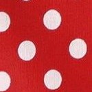 red w/ white polka dot