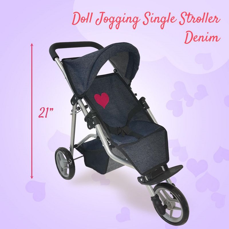 The New York Doll Collection Baby Doll Stroller - Jogging Toy Stroller, 4 of 9