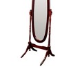NicBex Full Length Mirror with Stand, Oval Full Body Mirror, Wooden Floor Mirror for Bedroom Living Room Entryway - 3 of 4