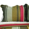 Slickblue Full/Queen 3PC Cotton Quilt Set — Vermicelli Quilted Multicolor Stripe Bedding with Shams - 3 of 4
