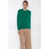 JENNIE LIU Women's 100% Pure Cashmere Long Sleeve Crew Neck Pullover Sweater - 3 of 3