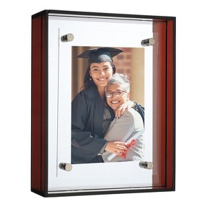 Unique Bargains Acrylic Wall Tabletop Display Floating Single Image Frame - 1 of 4