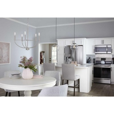 Leyden Matte Black 5-Light Farmhouse Chandelier