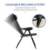 CAVINAS 2PC Folding Beach Chair with Mesh Fabric & Headrest Pillow,Adjustable 5-Position Portable Chair for Outdoor,Lawn,Backyard - 4 of 4