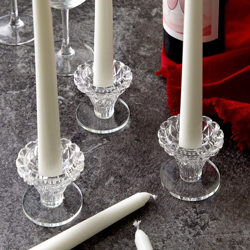 Okuna Outpost Okuna Outpost Set of 12 Glass Candlestick Holders for Wedding, Table Centerpieces, Home and Party Décor (2.4x2.3inch), 4 of 10