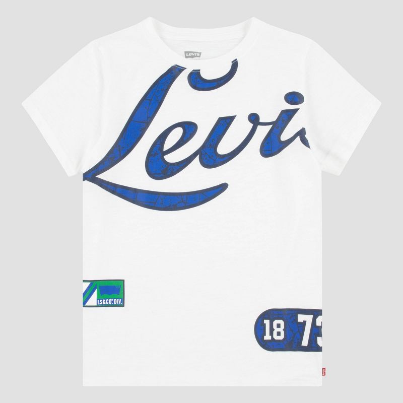 Levi's® Boys' Short Sleeve Varsity Logo Graphic T-Shirt - White, 1 of 6