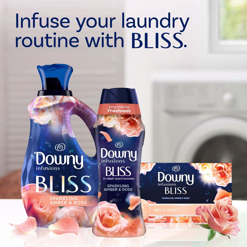Downy Infusions Bliss Sparkling Amber & Rose In-Wash Scent Booster Beads, 4 of 13