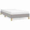 vidaXL Bed Frame - Twin XL Size, Simple and Durable Fabric Construction, Light Gray Color - 3 of 4