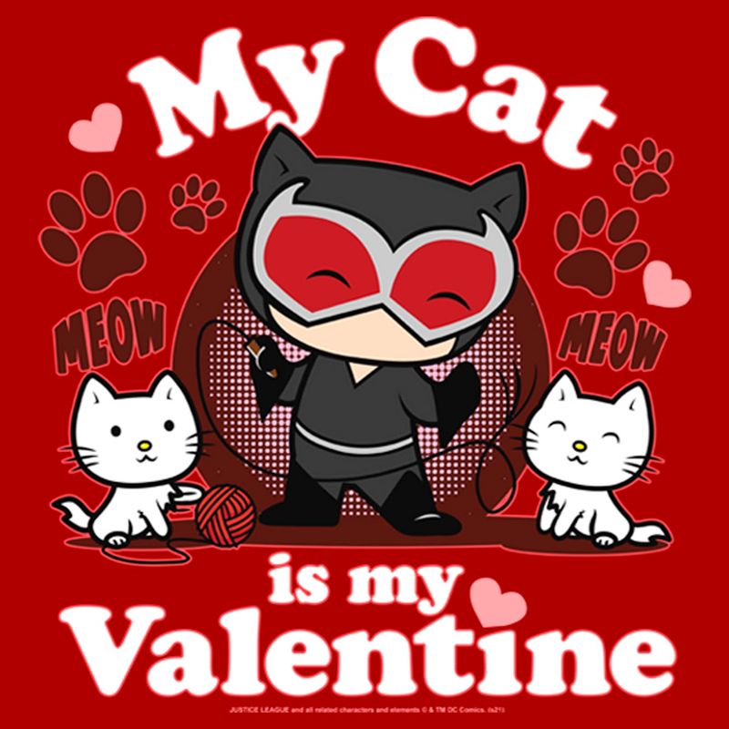 Men's Batman Catwoman My Cat is My Valentine T-Shirt, 2 of 6