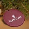 Santa Clara University Primary Logo Porcelain Scalloped Holiday Christmas Tree Ornament  2.8" (7.1 cm) - 4 of 4