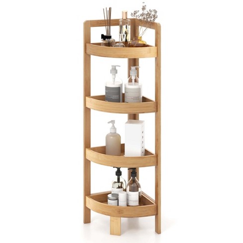 Costway 4 Tier Corner Shelf With Fall Prevention Rai Freestanding ...