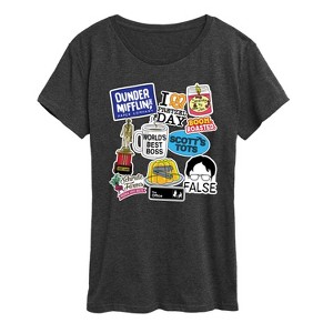 Women's - The Office - The Office Stickers Short Sleeve Graphic T-Shirt - 1 of 4