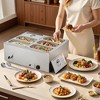 VEVOR Commercial Food Warmer, 1500W Electric Stainless Steel Steam Food Warmer with Lid, 6-Pan Fast Heating Countertop Buffet Bain Marie, Silver - 2 of 4