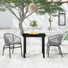 vidaXL Patio Dining Set Outdoor Dining Set Table and Chair Set for Garden - Gray 3 Piece 31.5" Table Length - 2 of 4