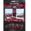 Toyota Supra (A80) "Top Secret" GT300 RHD (Right Hand Drive) Red Metallic 1/64 Diecast Model Car by Inno Models - 2 of 3