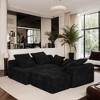 111" Modular Sectional Sofa with Adjustable L-Shaped Design, Velvet Sectional Sofa for Living Room, Large Sectional Sofa for Family Spaces-Koiai - 2 of 4