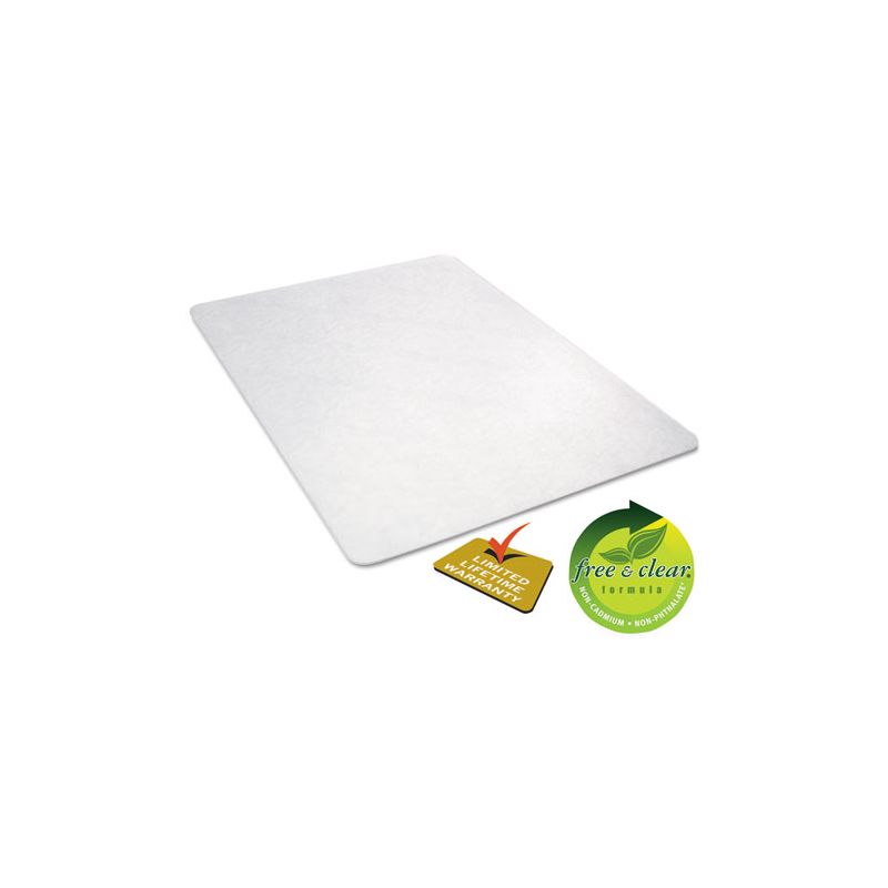 deflecto EconoMat All Day Use Chair Mat for Hard Floors, Rolled Packed, 45 x 53, Clear, 4 of 8