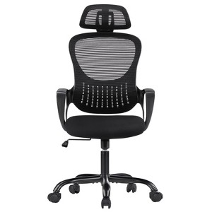 NicBex Adjustable Height Swivel Home Office Mesh Chairs with Fixed Armrest and Adjustable Headrest for Work Study - 1 of 4