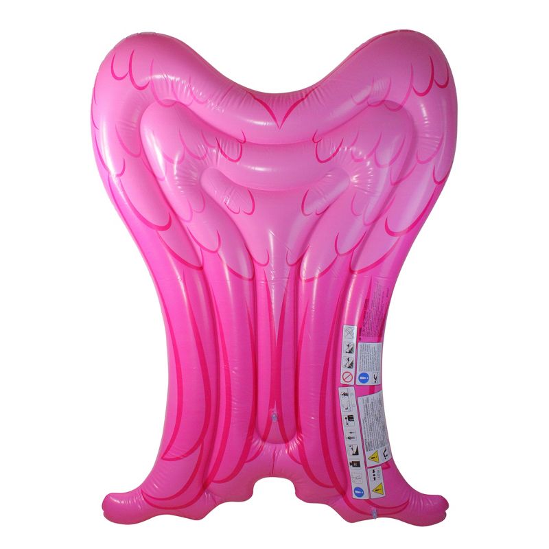 Pool Central 5' Inflatable Pink Angel Wings Pool Mattress Float, 1 of 4