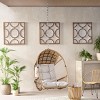 Christopher Knight Home Penny Outdoor Hanging Rattan Basket Chair with 8ft Chain and Cushions - 2 of 4
