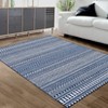 Stylish Chenille Line Pattern Rug, Foldable & Washable, Non-Slip, Kid & Pet Friendly, Durable Edges for Modern Living - 2 of 4