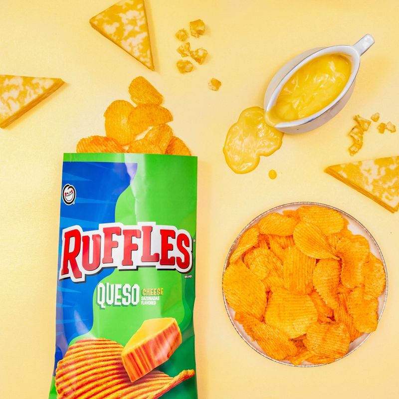 Ruffles Queso Flavored Chips - 8oz, 4 of 6