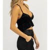 Women's RUCHED CROPPED TOP - Blue Blush - 2 of 3
