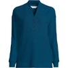 Lands' End Women's Long Sleeve Waffle Shawl Collar Henley - 3 of 3