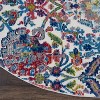 Global Vintage GLB06 Ivory/Blue Area Rug Colorful Vintage Damask By Nourison - 2 of 4