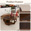 Mlmh & Kngwa 31.5"W Farmhouse Coffee Table with Storage,Round Side Table with Tempered Glass Top and Wood Frame - 4 of 4